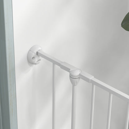 PawHut Welpenauslauf, modulares Design, klappbar, Stahlrahmen, für Innen, vit, 90 x 123 x 102cm