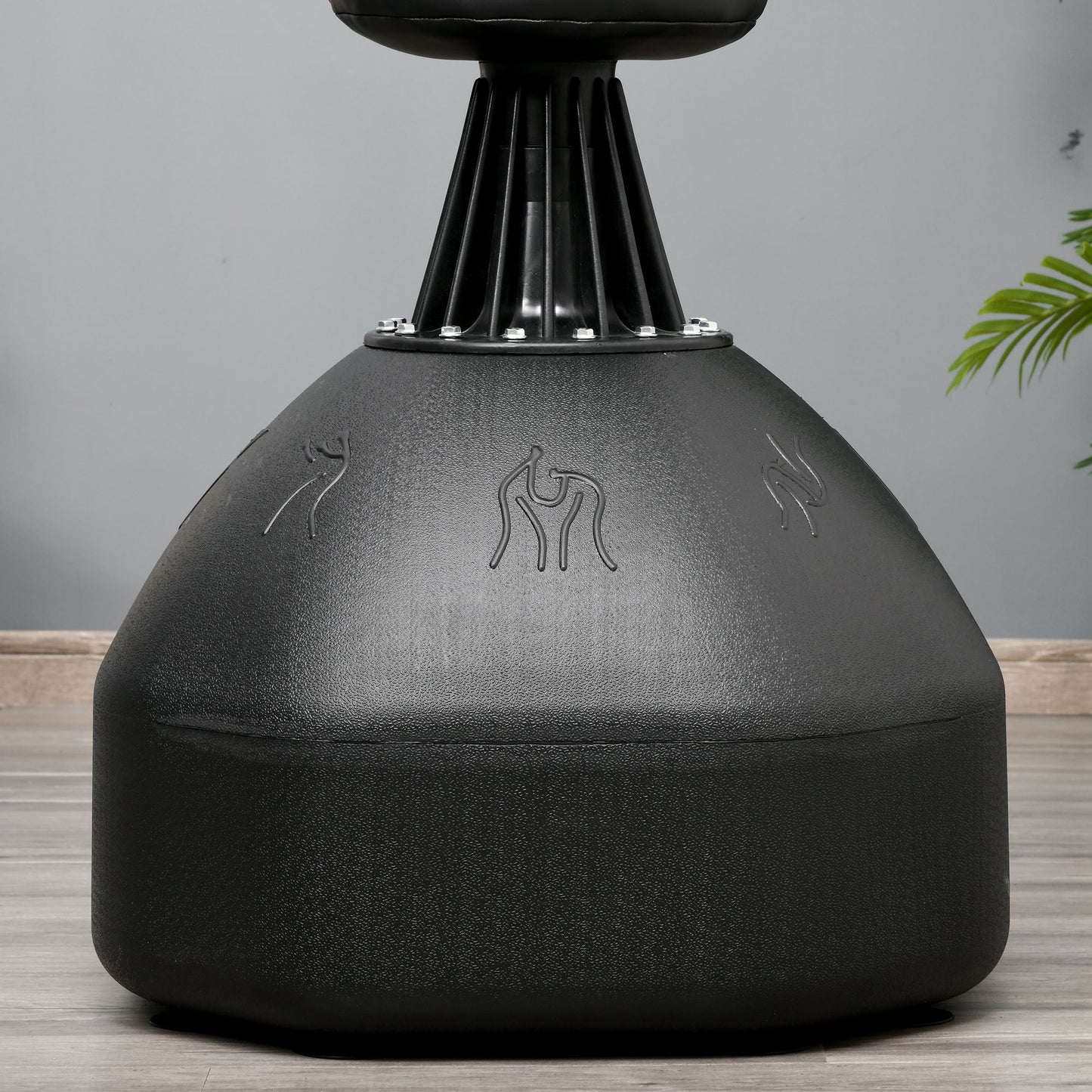 HOMCOM Boxsack Stehend 180cm Erwachsene Standboxsack Boxdummy Boxsäule Humanoides Design Heavy Duty Boxsack schwerer Boxsack-Ständer für Profis und Anfänger Schwarz