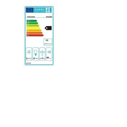 Decorative hood Rosieres RDX6MX - L 60 cm - Stainless steel - 66 dB - 4 speeds - Classse A - LED lighting