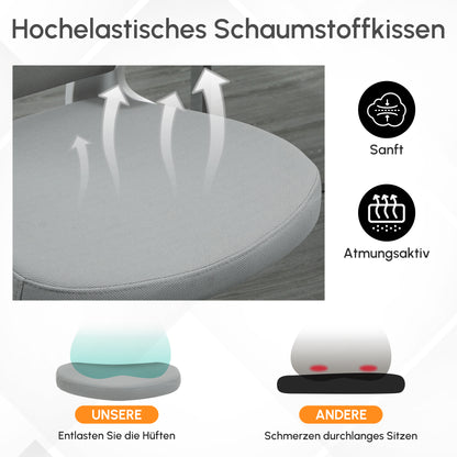Vinsetto Bürostuhl ergonomischer Shreibtischstuhl mit Wippfunktion hoher Rückenlehne Lendenwirbelstütze Kopfstütze hochklappbarem Arm Home-Office Grau 65 x 64 x 114-122 cm