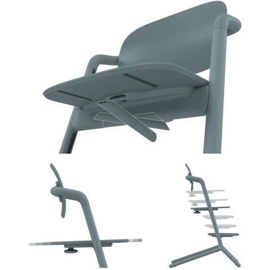 CYBEX LEMO 2 evolving high chair - Blue - Adjustable in height and depth - Baby set included