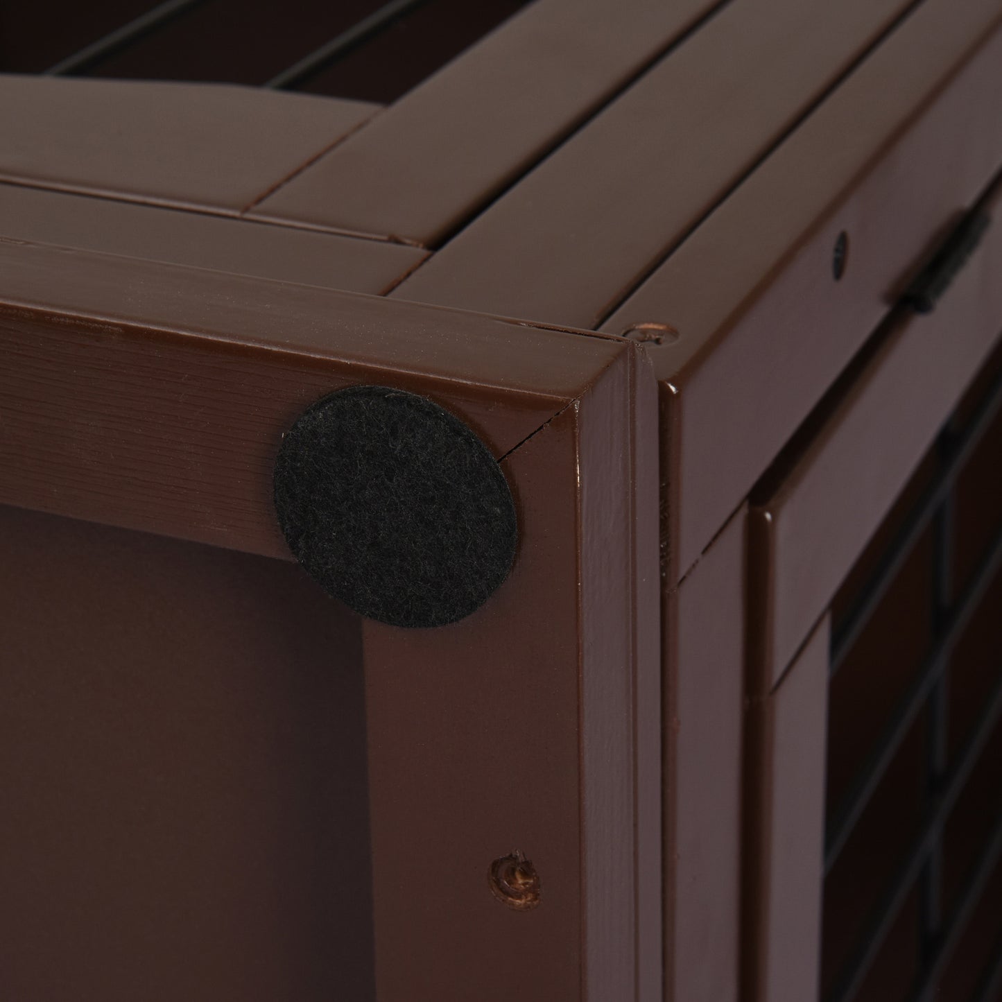 PawHut Hundebox, 2 Eingänge, abschließbar, MDF och Metall, 58,4 x 81,3 x 66 cm, Schwarz