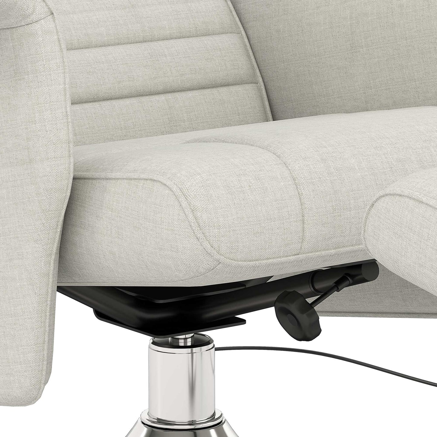 HOMCOM Massagesessel mit Hocker, neigbare Lehne, 78 x 95 x 88 cm, Creme