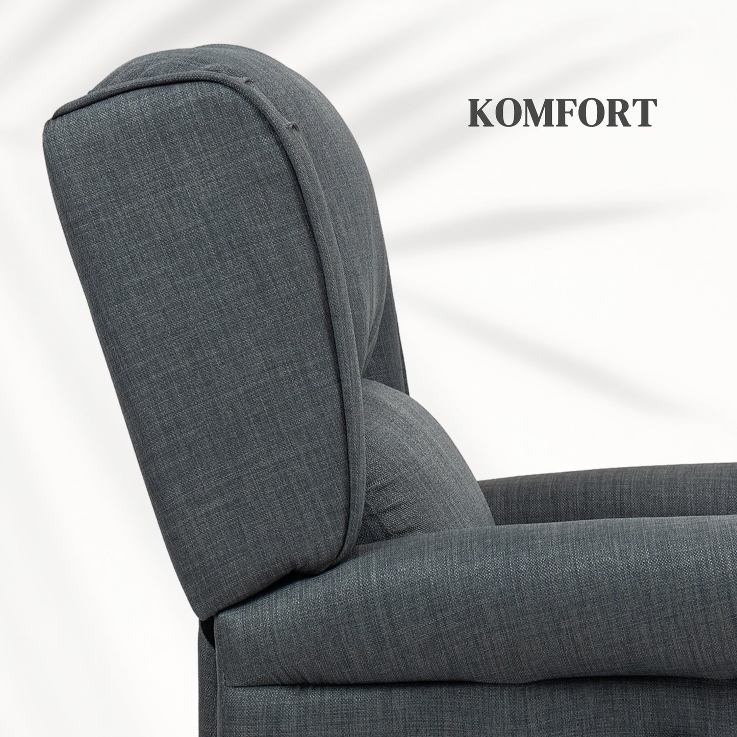 HOMCOM Massagesessel mit Heizfunktion, 2 Massagebereiche, Liegefunktion, bis 150 kg, Dunkelgrau