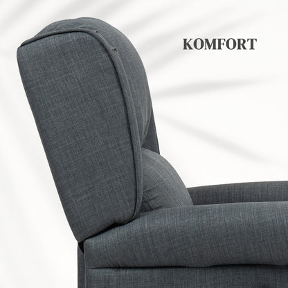 HOMCOM Massagesessel mit Heizfunktion, 2 Massagebereiche, Liegefunktion, bis 150 kg, Dunkelgrau