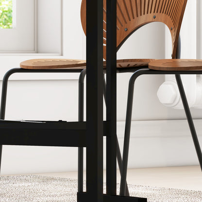 HOMCOM Esstisch für 4-6 Personen, Klapptisch mit Rollen, Stahlgestell, 52,5-120 x 80 x 73 cm, Grau