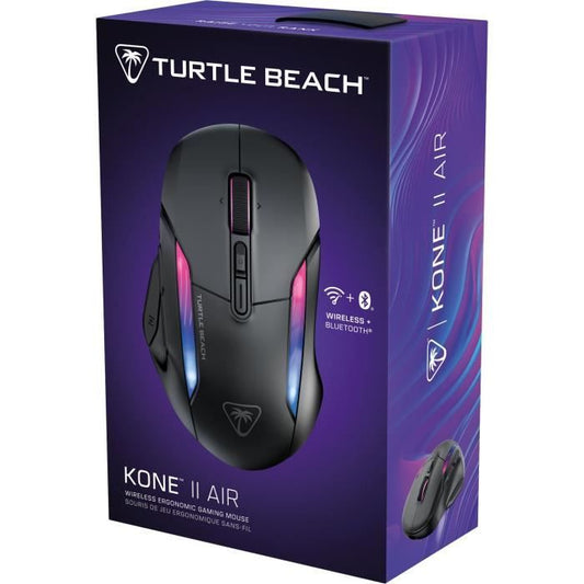 Turtle Beach Kone II Air Wireless Gaming Mouse - Ergonomic - Black, Bluetooth, 26,000 DPI, 4D Scroll Wheel