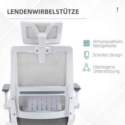 Vinsetto Bürostuhl Schreibtischstuhl Office-Stuhl, höhenverstellbar, 1 Kopfstütze, 58 x 61 x 119 cm. Schwarz