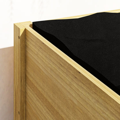 Outsunny Hochbeet, Holz-Pflanzbox mit Acrylplatten and Zwei Seiten, für 118 L Erde, Wasserabflusslöcher, 110 x 50 x 80 cm