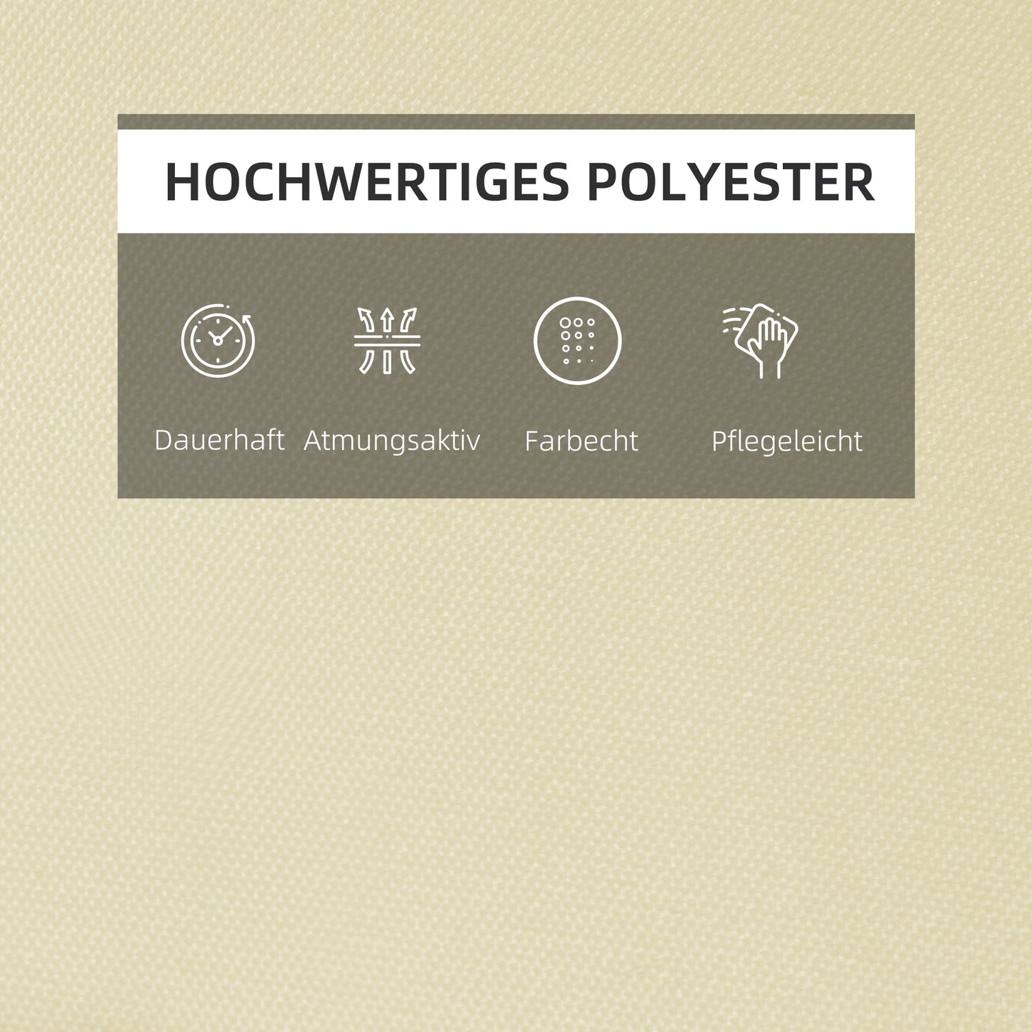 Outsunny Liegenauflage Liegenpolster Gartenliege mit Kopfkissen abnehmbar Bezug Cremeweiß 198 x 53 x 5 cm NUR Kissen