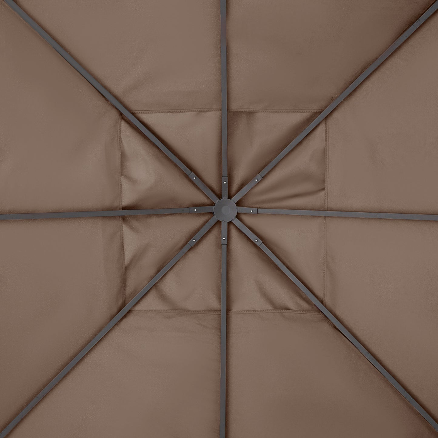 Outsunny Ersatzdach für Gartenpavillon, Polyester, 2,98 x 2,95 m, Kaffee