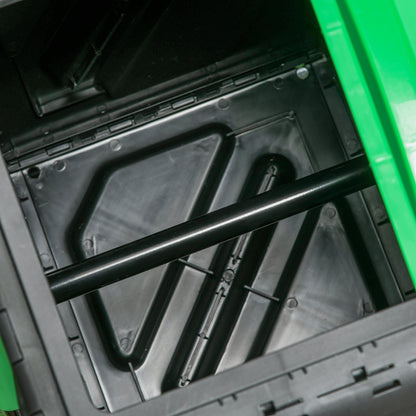 Outsunny Kompostbehälter, 65 Liter Komposter, drehbar, kompakt, 24 Belüftungslöcher, Stahl, Kunststoff, Grün+Schwarz