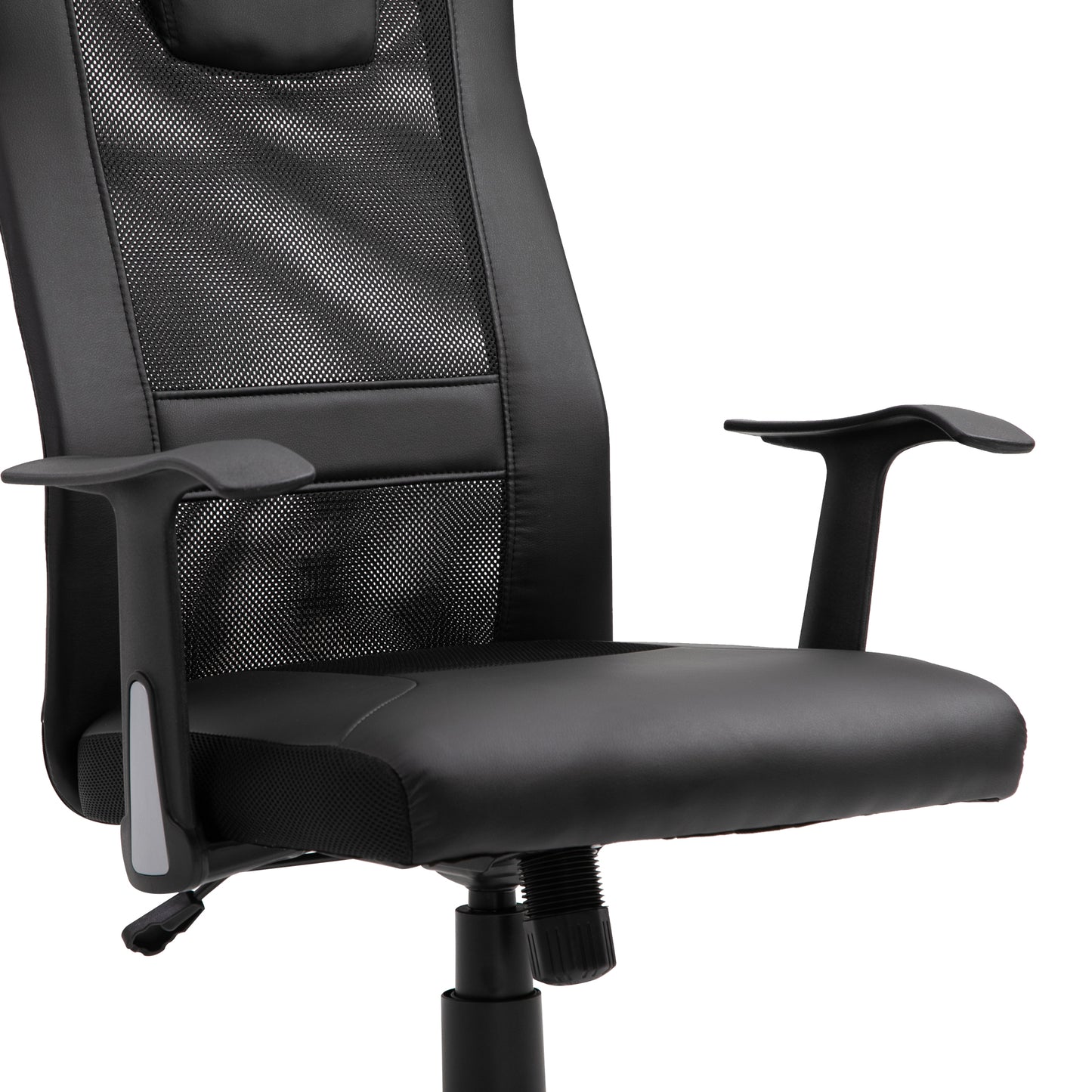 Vinsetto Bürostuhl Drehstuhl höhenverstellbar Chefsessel Schreibtischstuhl ergonomisk PU schwarz 66 x 73 x 108-118 cm