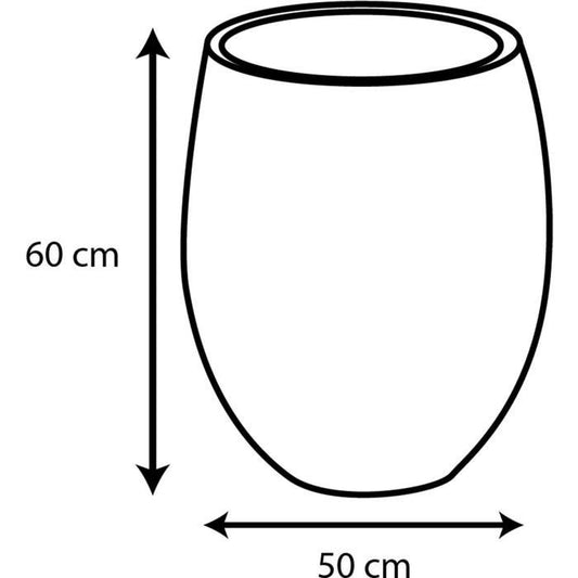 EDA Round Pot Graphit Ø50cm - Capacity 53L - Anthracite gray