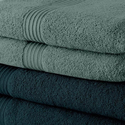 Set of 5 TODAY Bath Sheets 70x130 cm 100% Cotton - 3 peacock + 2 cecidon