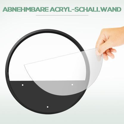 Outsunny Pflanzgefäße für die Wand, 3er-Set, ineinander stapelbar, Stahl+Acryl, schwarz