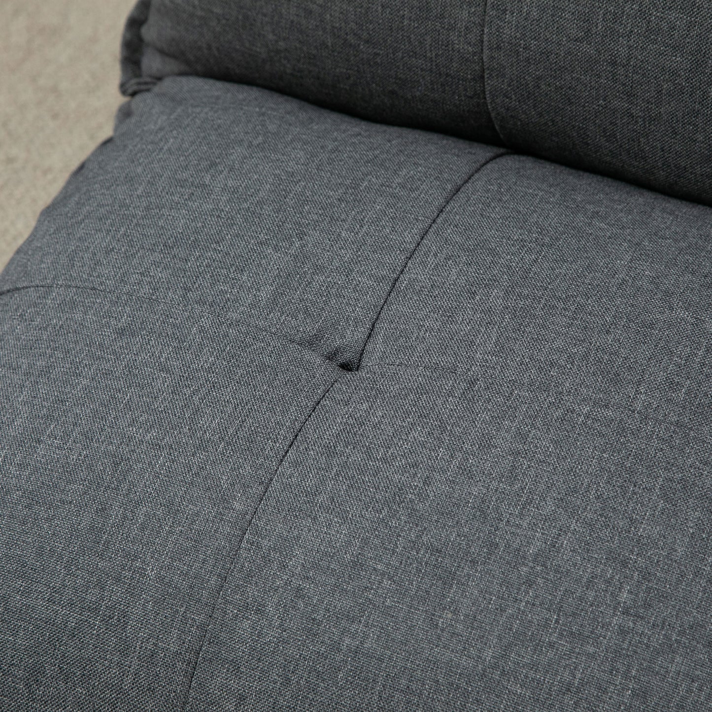 HOMCOM Tiefer Relaxsessel, 13 Positionen, Leinenoptik, Metallstruktur, 100 x 71 x 54 cm, Grau