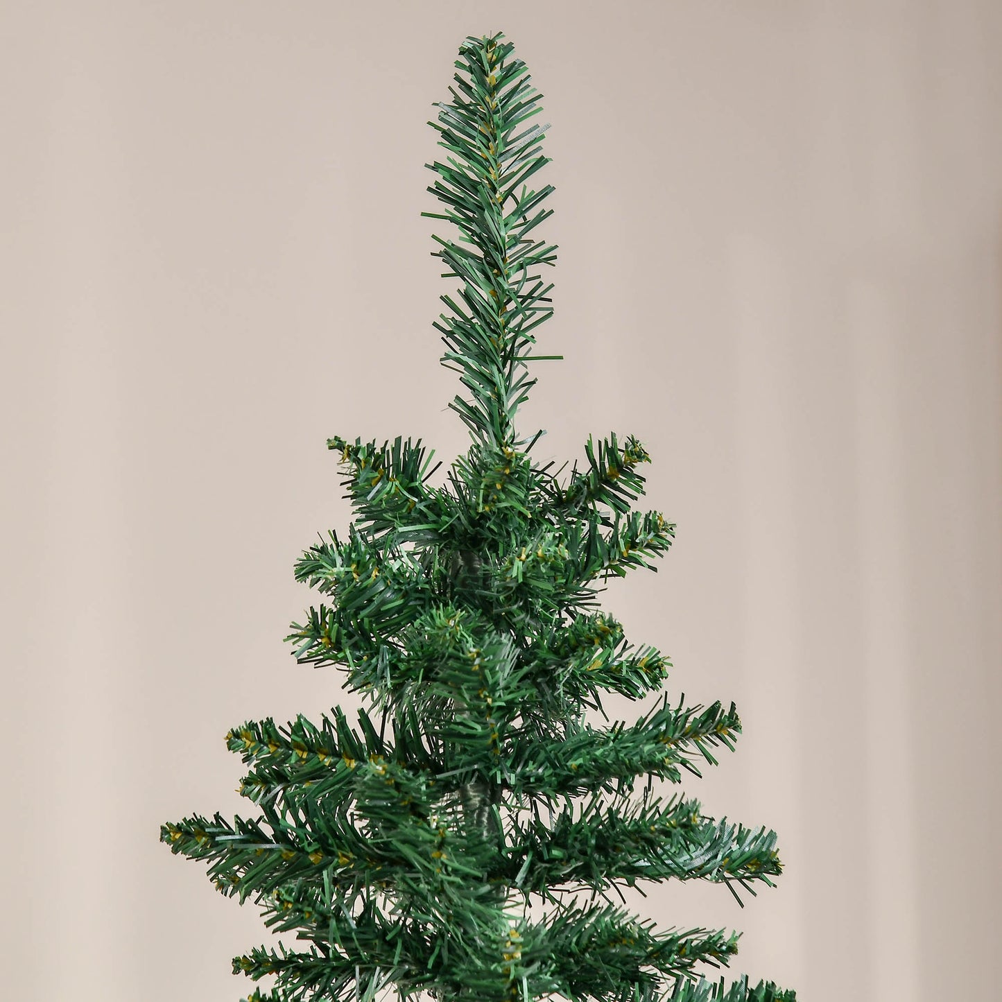 HOMCOM Weihnachtsbaum künstliche Künstliche Tanne Christbaum, inkl Ständer Weihnachtsstern 2,1 m, Grün