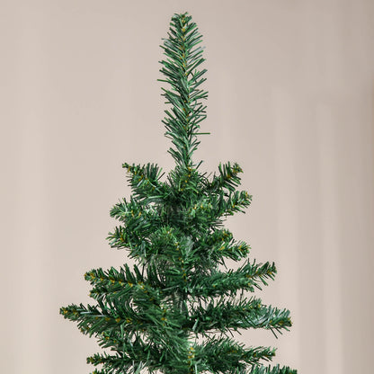 HOMCOM Weihnachtsbaum künstliche Künstliche Tanne Christbaum, inkl Ständer Weihnachtsstern 2,1 m, Grün