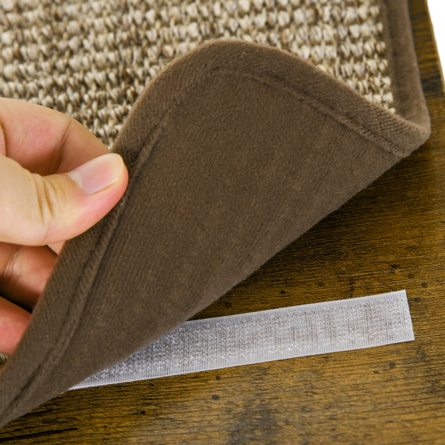 PawHut Katzentreppen-Set, Kletterwand, 8-teilig, bis 8 kg, robust, Braun/Cremeweiß