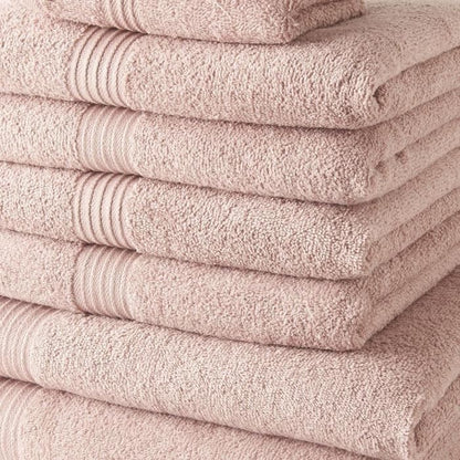 Set of 4 TODAY bath towels 30x50 + 4 bath towels 50x90 + 2 bath sheets 70x130 cm 100% Cotton - Sand rose